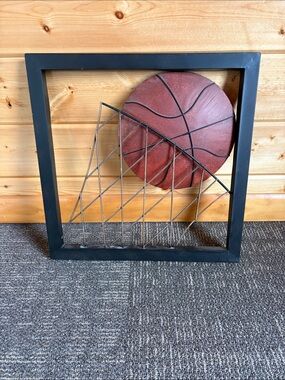 Hobby Lobby Black Frame Wall Art with Red Basketball Accent